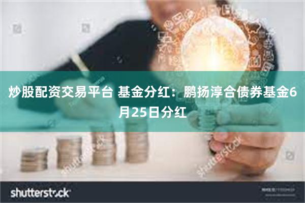 炒股配资交易平台 基金分红：鹏扬淳合债券基金6月25日分红